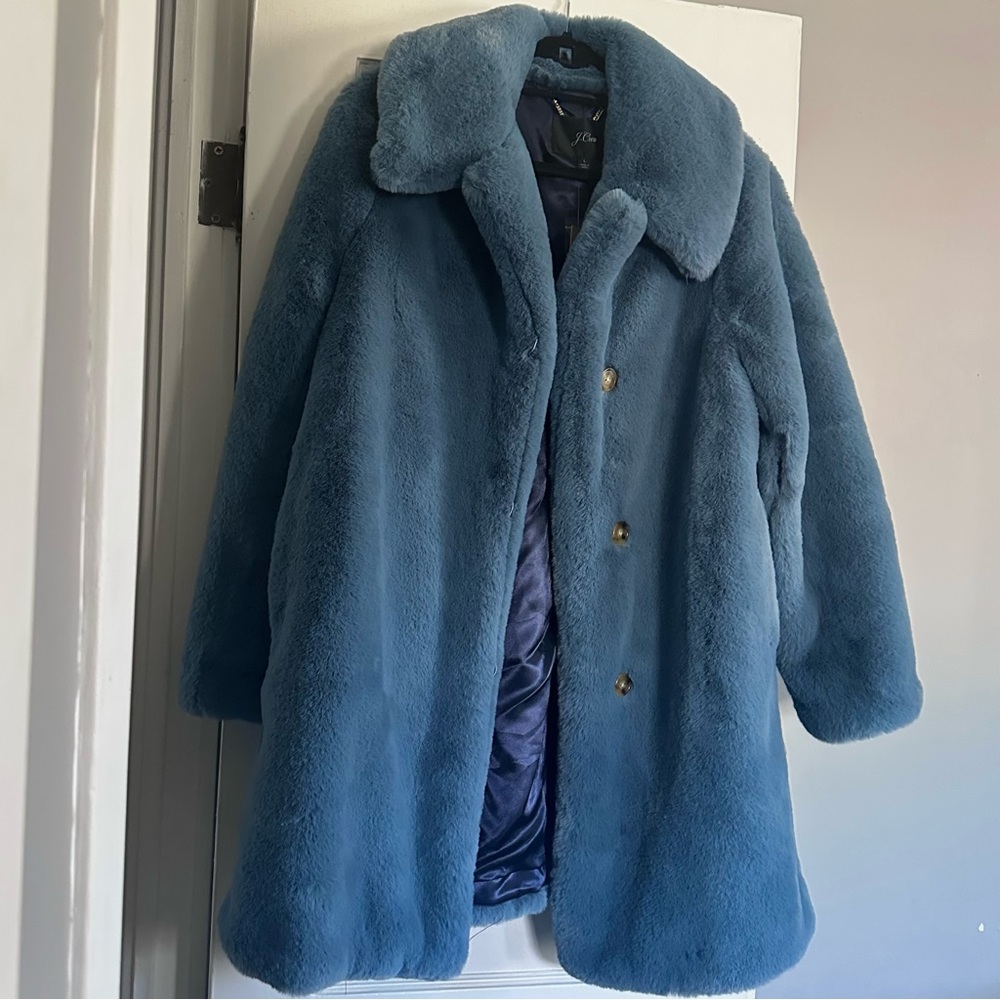 NWT JCrew Faux-Fur Coat - Picture 6 of 7
